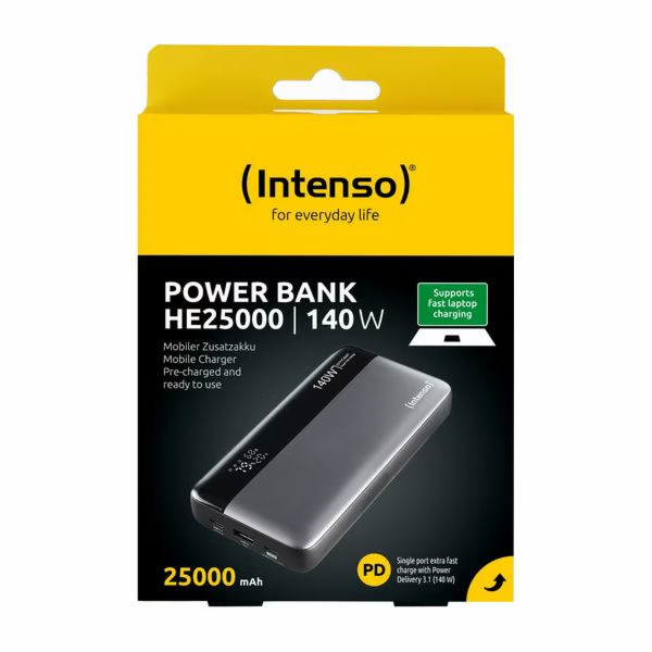 INTENSO HE25000, Powerbanka 25000mAh, šedá