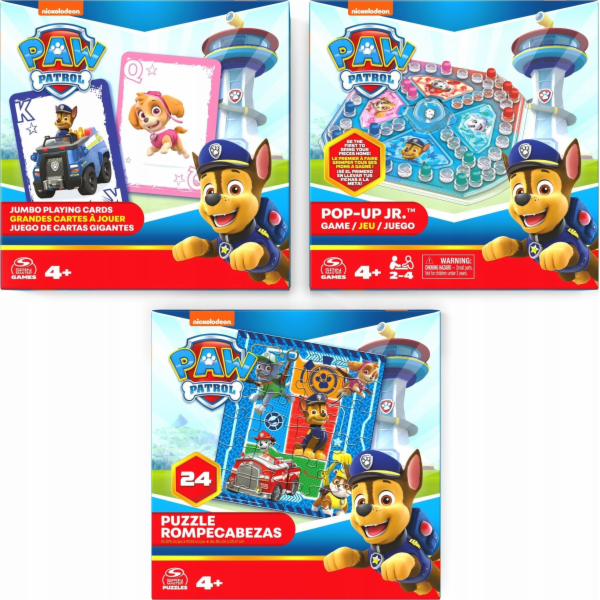 Spin Master PAW Patrol Sada 3 PUZZLE GAMES POP-UP JUMBO K...
