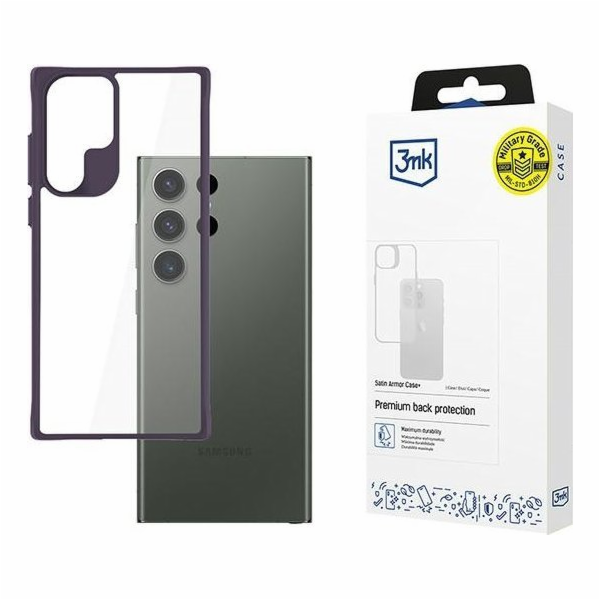 3mk Satin Armor Case+ Purple pro Samsung Galaxy S24 Ultra