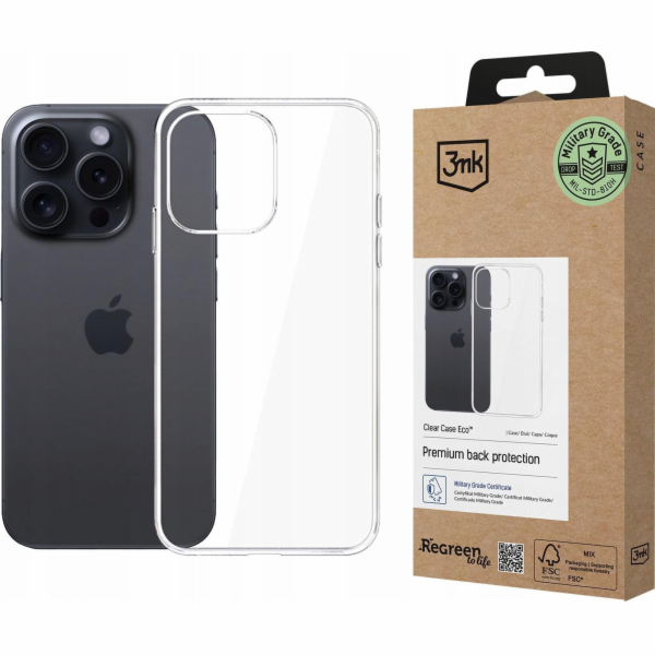 3mk ochranný kryt Clear Case Eco pro Apple iPhone 15 Pro