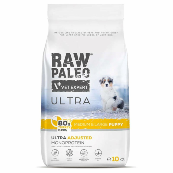 VET EXPERT RAW PALEO Ultra Medium&Large Puppy Turkey - su...