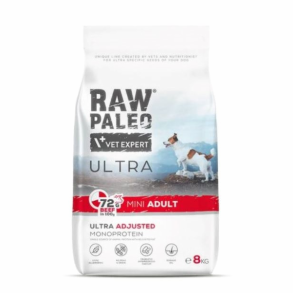 VET EXPERT RAW PALEO Ultra Mini Adult Beef - suché krmivo...