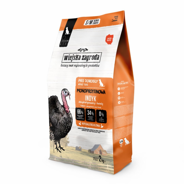 WIEJSKA ZAGRODA Monoprotein Turkey - suché krmivo pro psy...