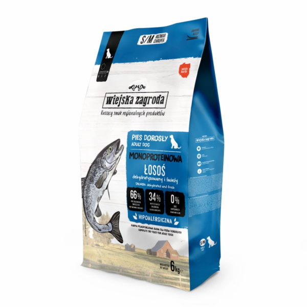 WIEJSKA ZAGRODA Monoprotein Salmon - suché krmivo pro psy...