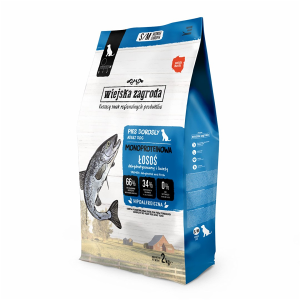 WIEJSKA ZAGRODA Monoprotein Salmon - suché krmivo pro psy...