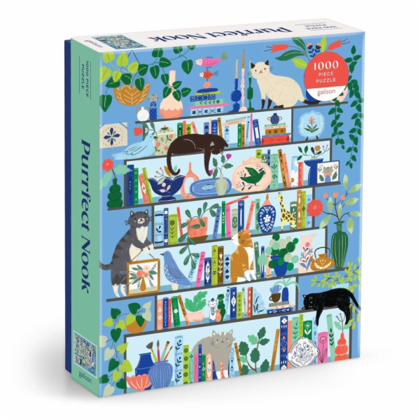 Galison Puzzle Kočičí knihovna 1000 dílků
