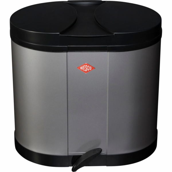 Wesco odpadkový koš Stříbrný odpadkový koš 2x15l BETA Wesco