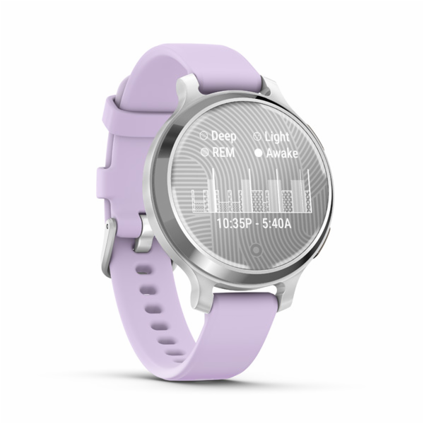 Garmin Lily 2 Active Silver Purple Jasmine silicon band, EU