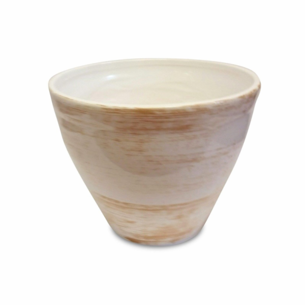 Hrnec Agava 10010005, keramika, O 32 cm, hnědá/bílá