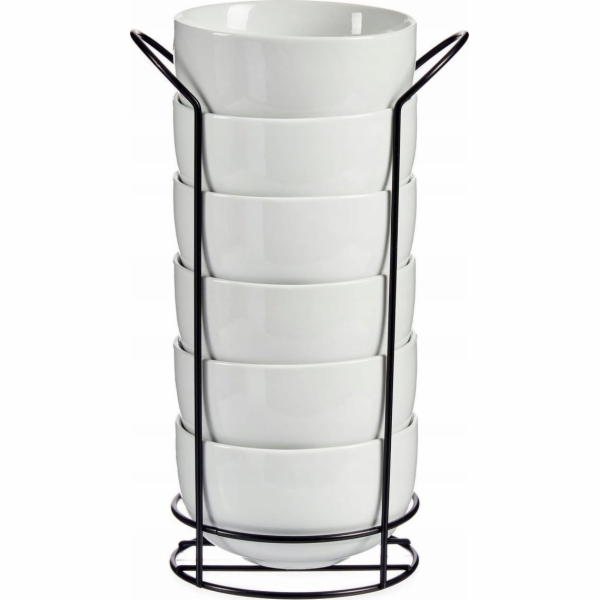 Vessia Sada polévkových misek na kovovém stojanu, 800 ml
