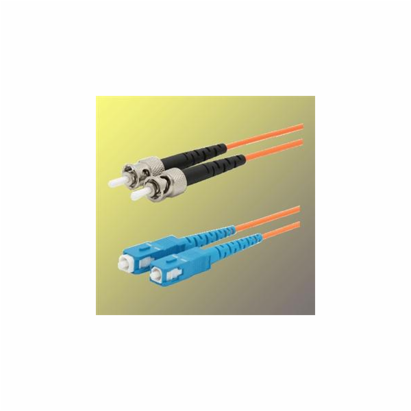 Optický patchkabel duplex ST-SC, 50/125 um MM, 1 m, OM2