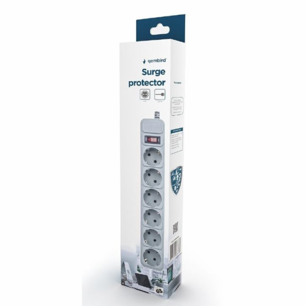 Gembird SPG6-B-6C power extension 1.8 m 6 AC outlet(s)