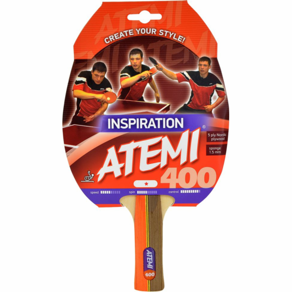 Nová anatomická pingpongová raketa Atemi 400