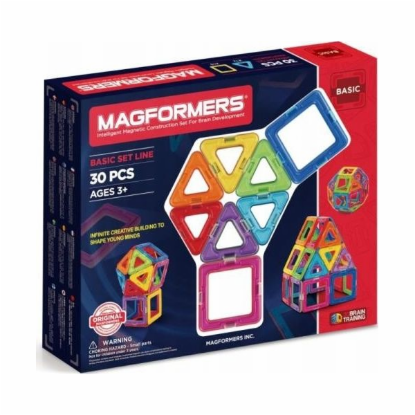 Magnetické bloky Magformers Basic 30 ks.