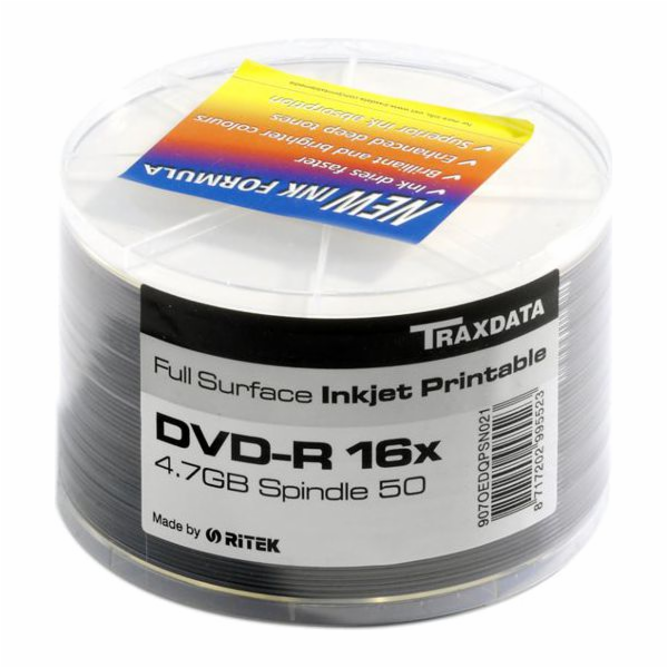Traxdata DVD-R 4,7 GB 16x 50 kusů (907OEDRPSN003)