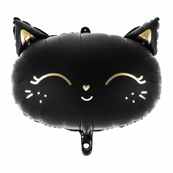 Party Deco fóliový balónek Kitty Black 48x36cm