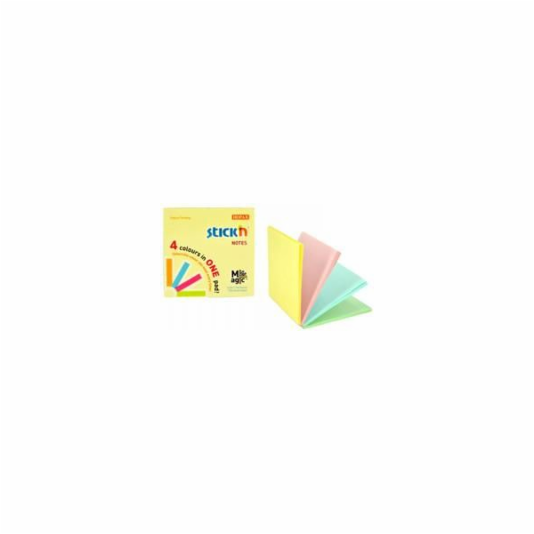 Stickn Samolepící zápisník Magic Pad Pastel mix 4 barev (...
