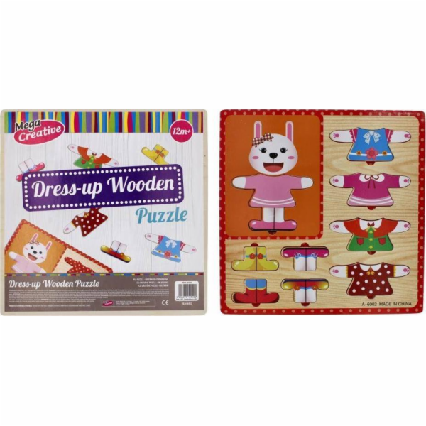 Mega Creative DREW DRESS UP PUZZLE 10 EL 30X30 MC WOOD 80/