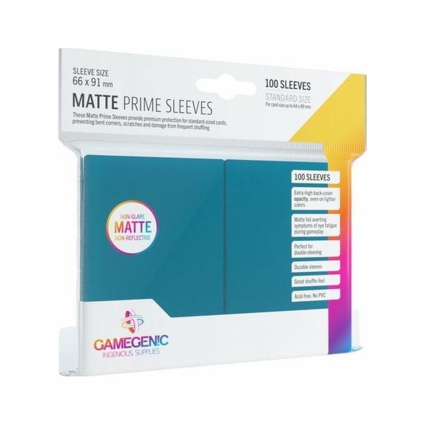Rebel Gamegenic: Matte Prime CCG Sleeves 66x91mm Blue