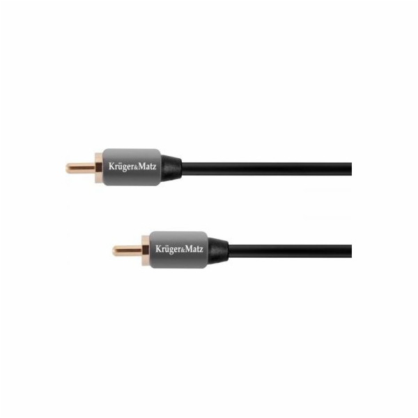 Kruger&Matz RCA (Cinch) - RCA (Cinch) kabel 1m šedý (KM0301)