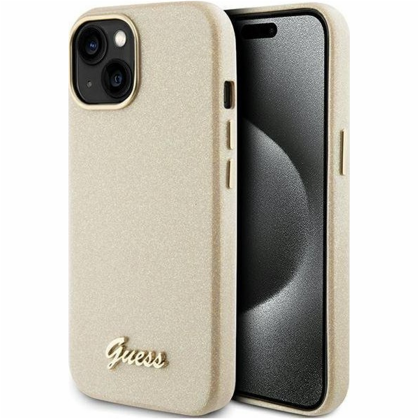 Guess  GUHCP15SPMGMCSD iPhone 15 6.1 zlatý/světle zlatý p...