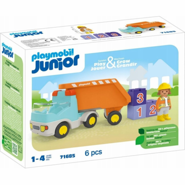 PLAYMOBIL 71685 Junior: Sklápěč, stavební hračka