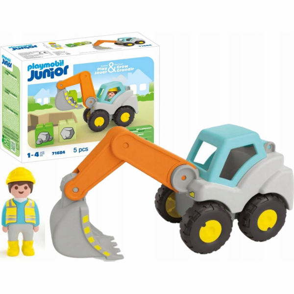 PLAYMOBIL 71684 Junior: Lopatový bagr, stavebnice