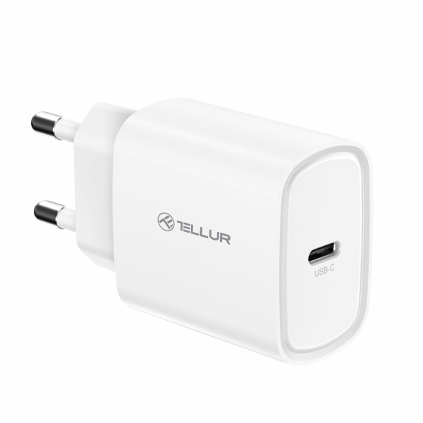 Tellur 20W USB-C PD nástěnná nabíječka bílá