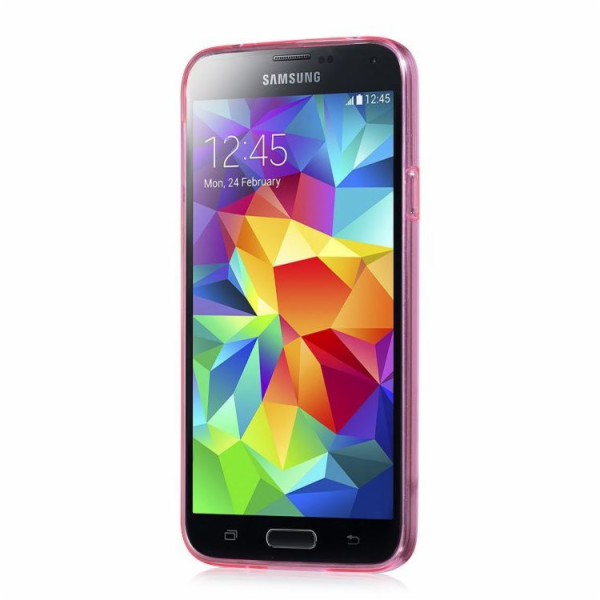 Samsung G900 Galaxy S5 Light série TPU HS-T003 Rose Red