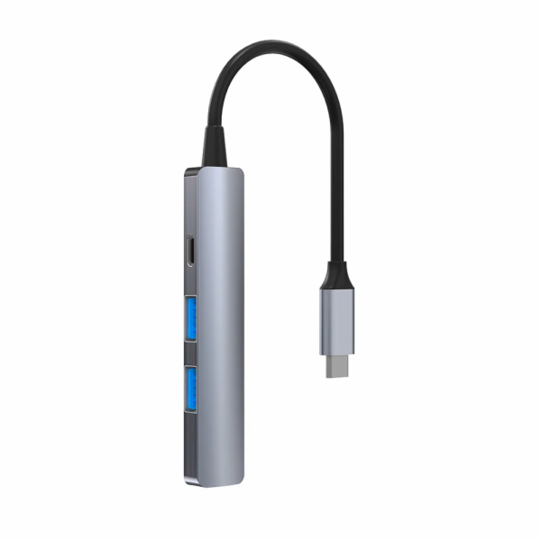 Tellur 4v1 USB-C 3.1 Hub hliníkový, šedý