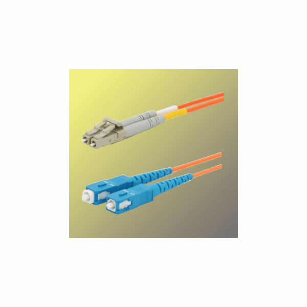 Optický patchkabel duplex LC-SC, 62,5/125um MM, 5m, OM1