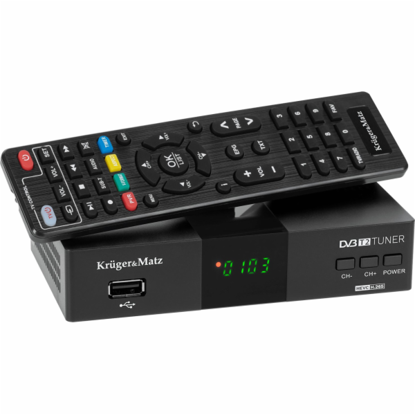 TV tuner Kruger&Matz DVB-T2 tuner H.265 HEVC Kruger&Matz ...