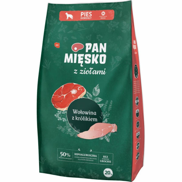 PAN MIĘSKO with herbs Beef with rabbit M - suché krmivo p...