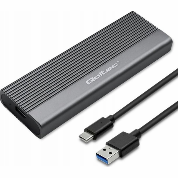 Qoltec 52267 Kryt | Disk SSD M.2 | SATA | NGFF| USB-C | S...