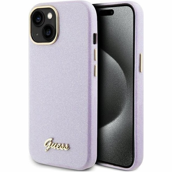 Pevné pouzdro Guess  GUHCP15SPGMCSL iPhone 15 6.1 lila/li...