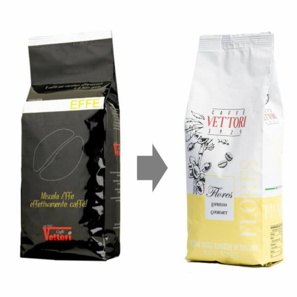 Vettori Flores Espresso Gourmet 80/20 zrnková káva 1 kg