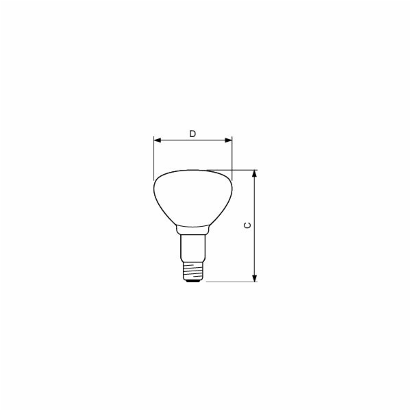 Žárovka PHILIPS BR125 IR 150W E27 Red