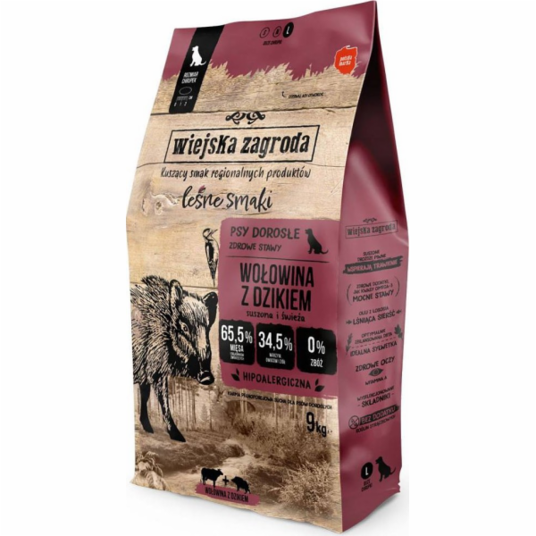WIEJSKA ZAGRODA Hovězí s divočákem L – suché krmivo pro p...