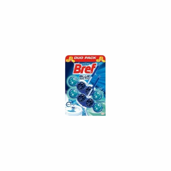 WC čistič-osvěžovač BREF BLUE AKTIV EUCALYPTUS, 2×50 g