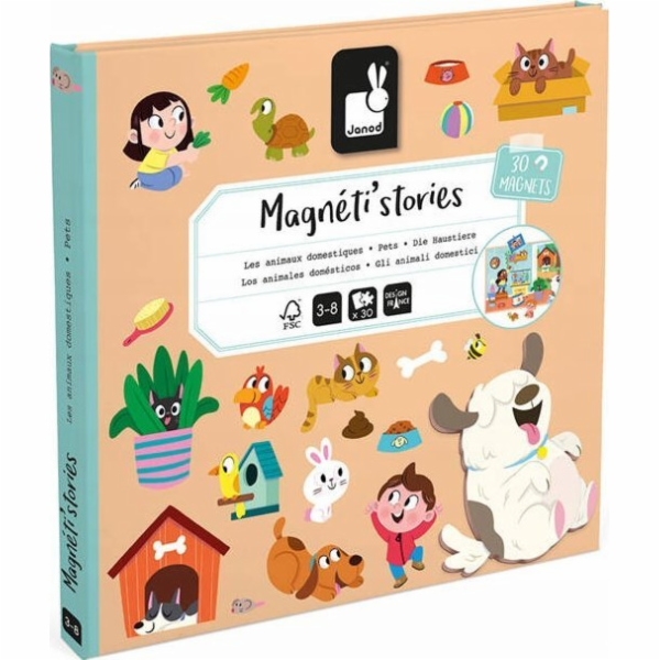 Magnetická kniha - delion Janod, 6,60 cm, různé barvy