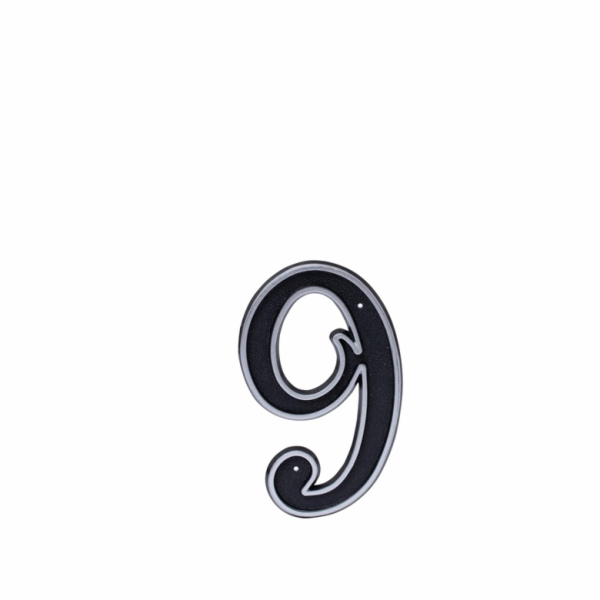 Číslo "9", plast, černá, 150 mm