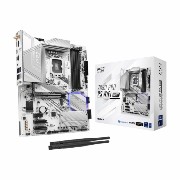 ASRock MB Sc LGA1851 Z890 PRO RS WIFI WHITE, Intel Z890, ...