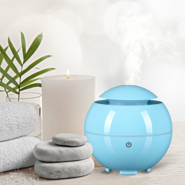 SIXTOL Aroma difuzer Globe modrý lesk 150ml SIXTOL