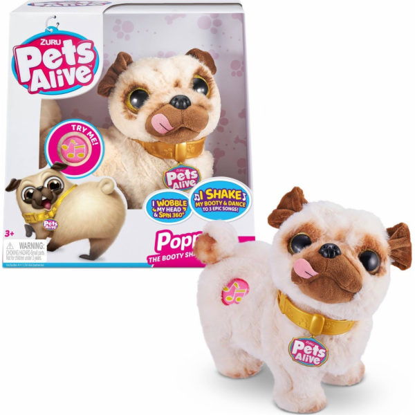 Pets Alive Booty Shaking Pups - Mops, plyšová hračka