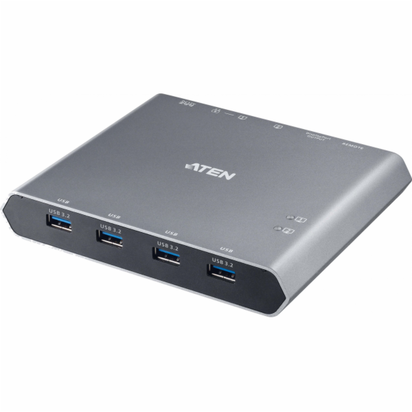 2portový 4K DP USB-C KVM dokovací přepínač Aten s napájením