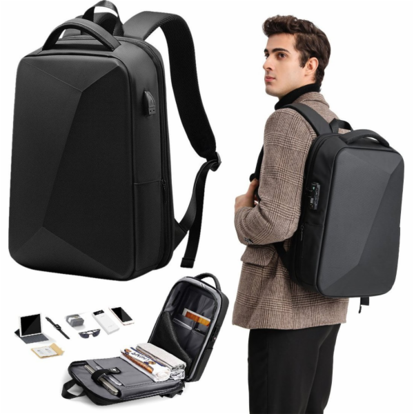 Batoh na notebook Mozos PM37 proti krádeži USB 20-32L TSA