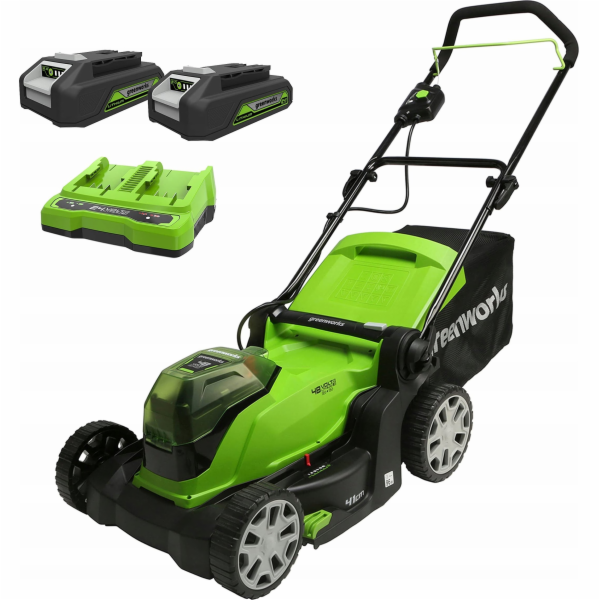 Greenworks bateriová sekačka na trávu 2x24V Bateriová sek...