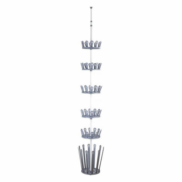Wenko Teleskopický botník 30 x 100-300 cm ocelová bílá