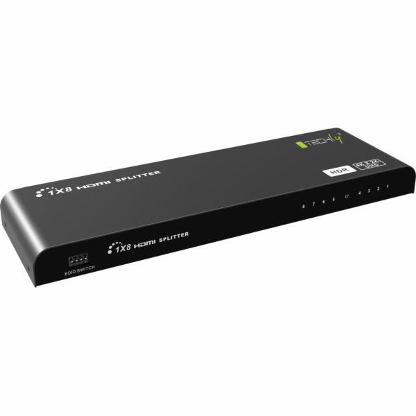 Techly HDMI2.0 Splitter 4K 8 portů, HDR, 4K2K 60Hz