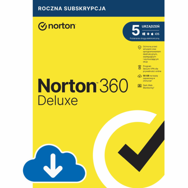 Norton 360 Deluxe pro 5 zařízení na 36 měsíců (21441569)